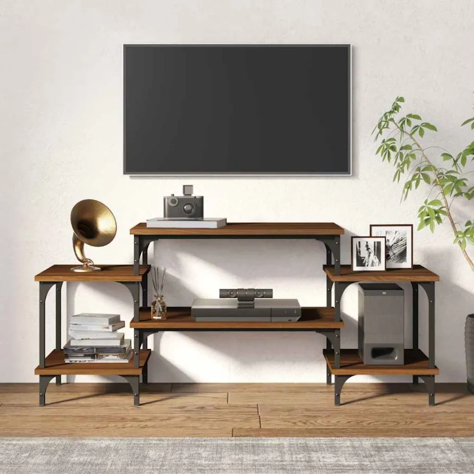 vidaXL Tv-meubel 117x35x52 cm bewerkt hout bruin eikenkleur, foto 3
