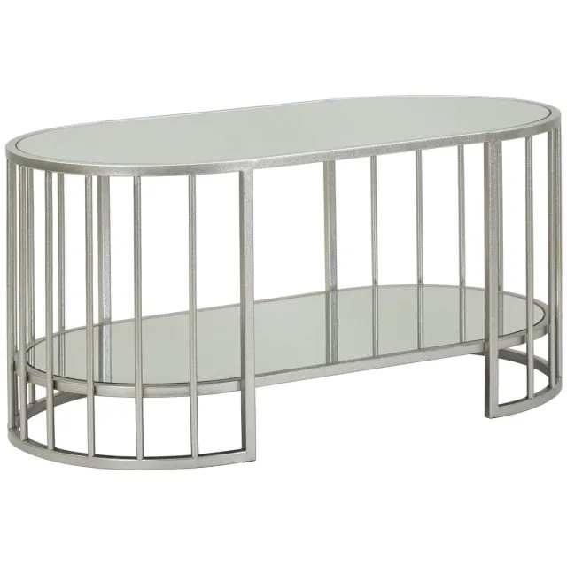 Mauro Ferretti Salontafel Smirne Coffee Table 90×50×45 cm Zilver