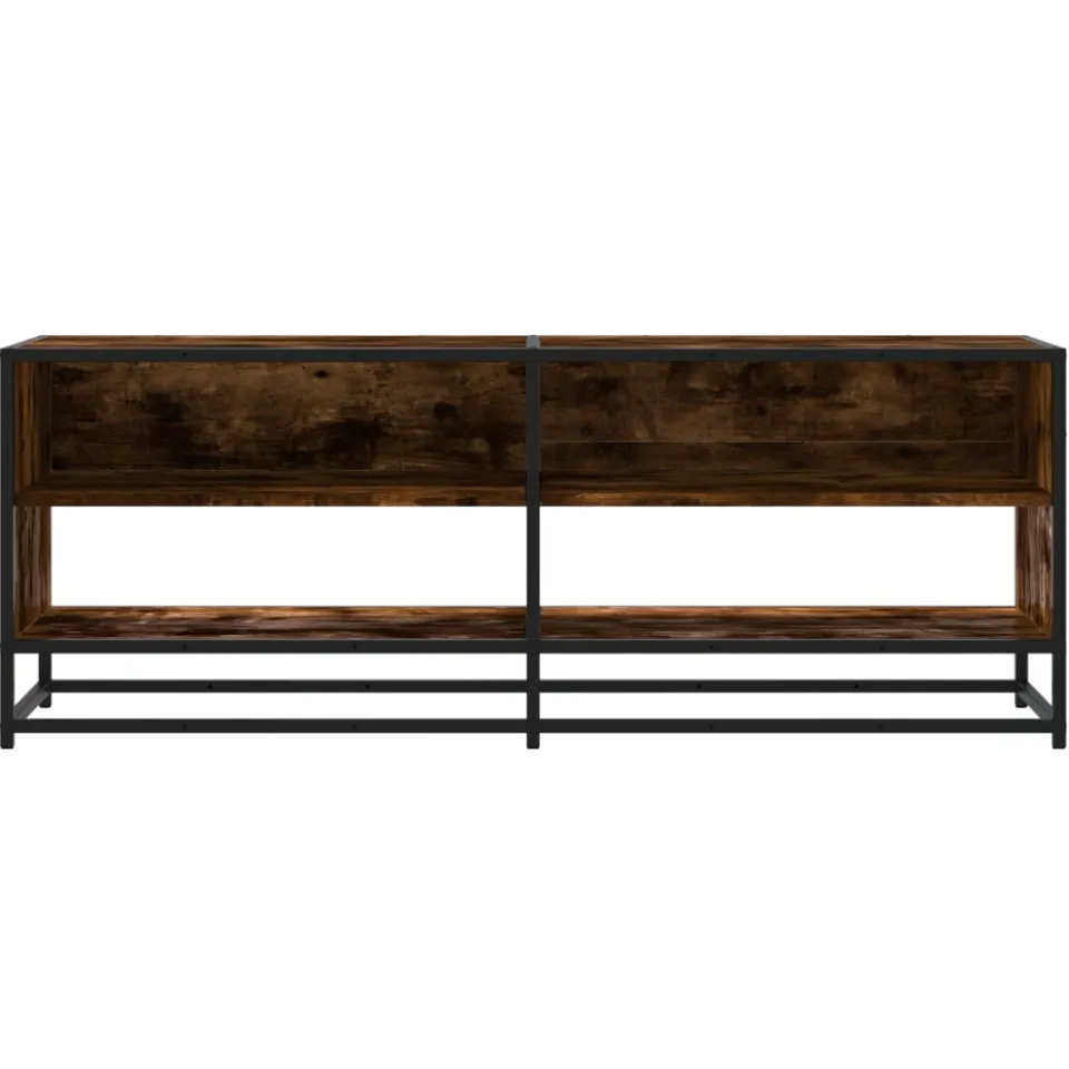 vidaXL Tv-meubel 120,5x40x46 cm bewerkt hout metaal gerookt eikenkleur, foto 4