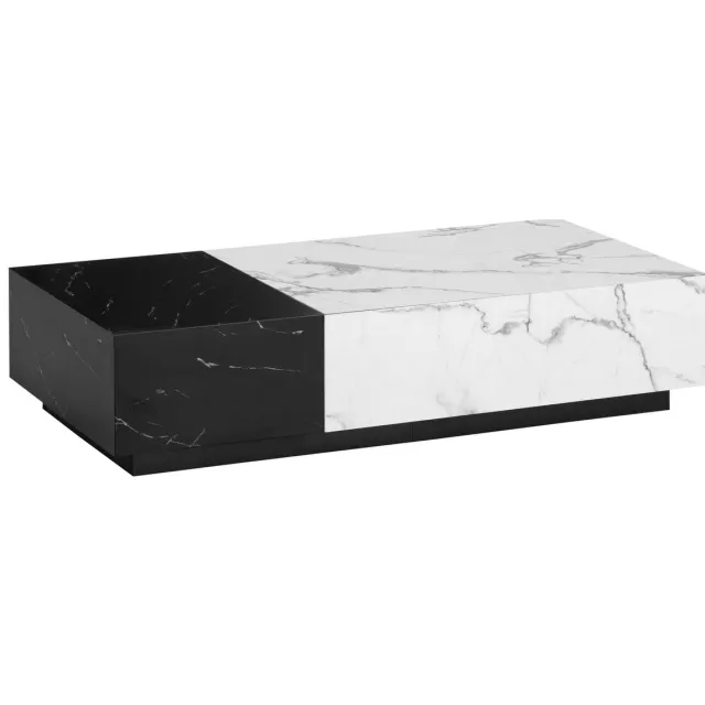 Sky Style Pairfect Marmer Wit/Zwart Salontafel met 2 Lades