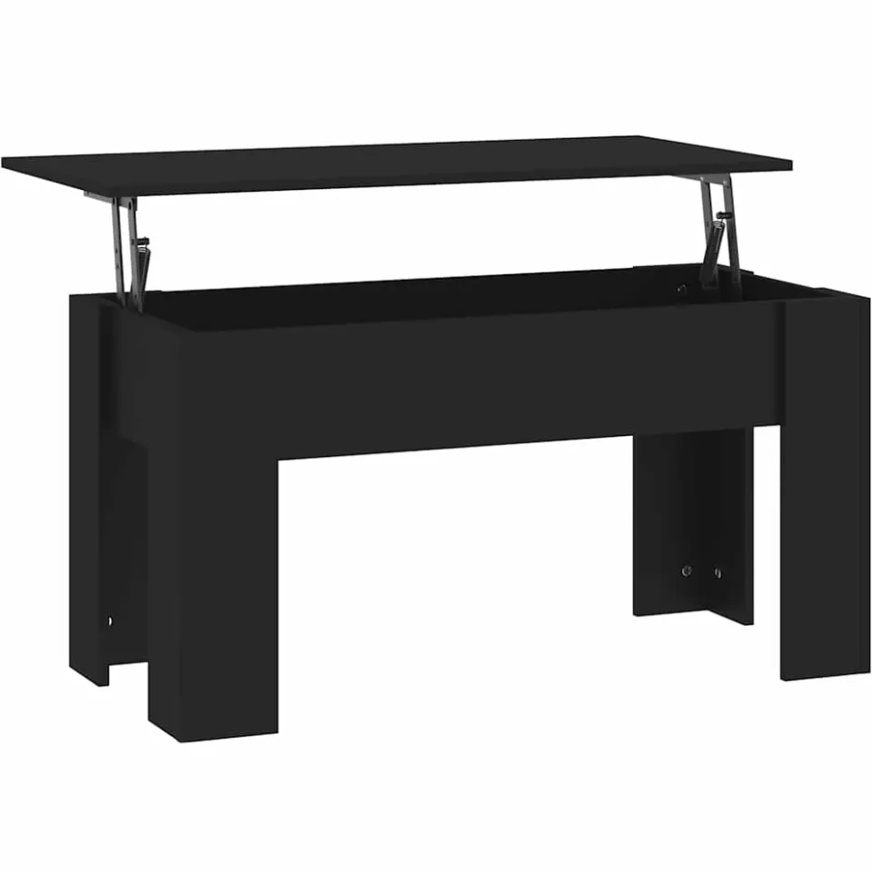 vidaXL Salontafel 101x49x52 cm bewerkt hout zwart
