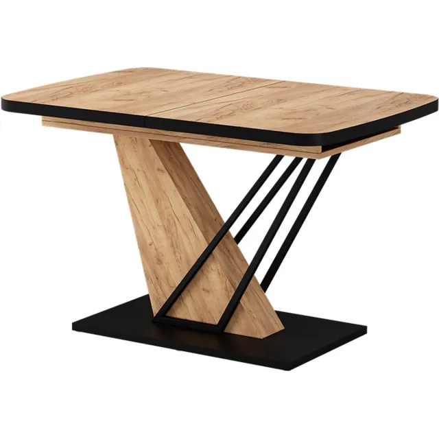 Vicco Eettafel Fenaro, Goudkleurig Eiken, 120-160 x 80 cm uitschuifbaar