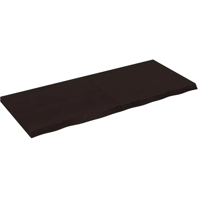 vidaXL Tafelblad 120x50x(2-4)cm behandeld eikenhout donkerbruin