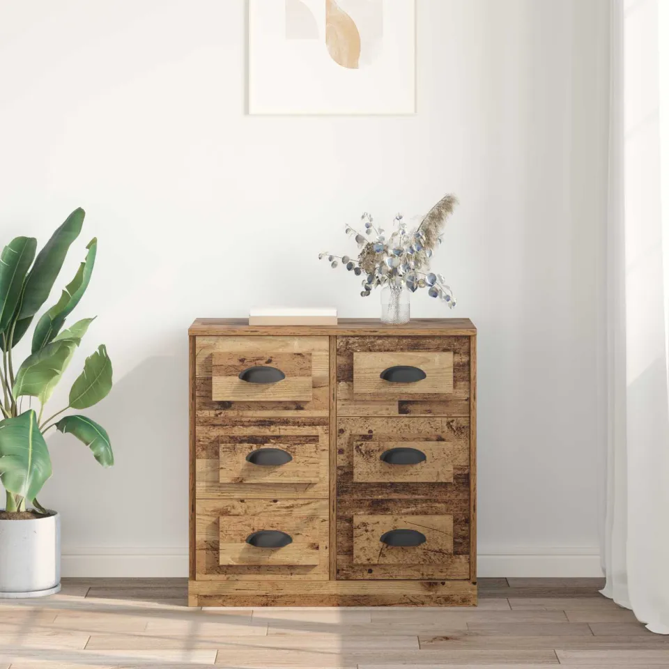 vidaXL Dressoir Oud Hout 70 x 35,5 x 67,5 cm Bewerkt hout bruin, foto 4