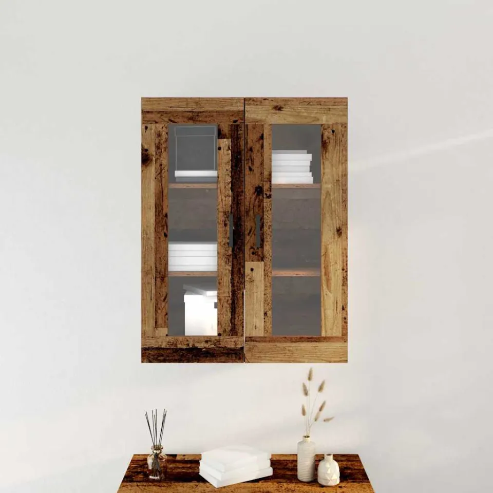 vidaXL Wandkast Oud Hout 69,5 x 34 x 90 cm Bewerkt hout bruin, foto 4