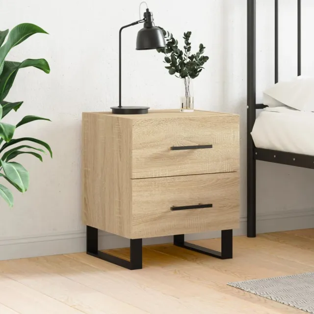 vidaXL Nachtkastje 40x35x47,5 cm bewerkt hout sonoma eikenkleurig, foto 2