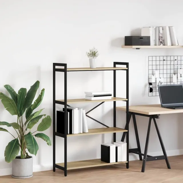 vidaXL Boekenkast 80 x 30 x 120 cm Bewerkt hout Sonoma Eiken Bruin