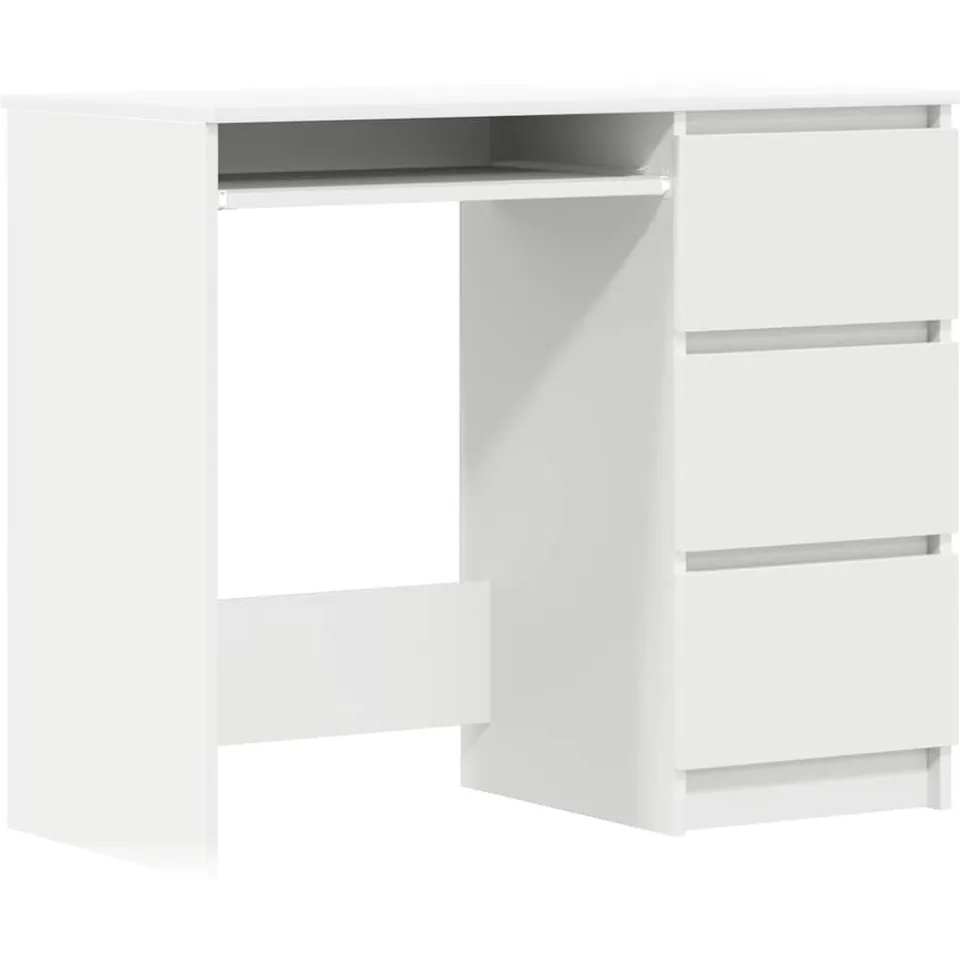 vidaXL Bureau 90x45x76 cm bewerkt hout wit