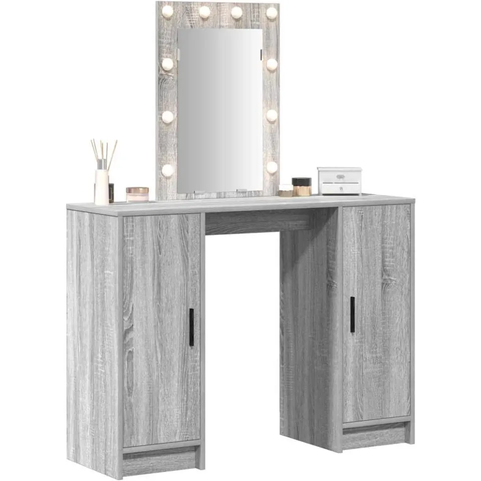 vidaXL Plafondtafel Grijs 102 x 33 x 135 cm Bewerkt hout
