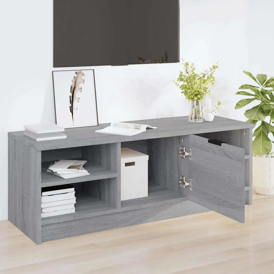 vidaXL Tv-meubel 102x35,5x36,5 cm bewerkt hout grijs sonoma eikenkleur, foto 3