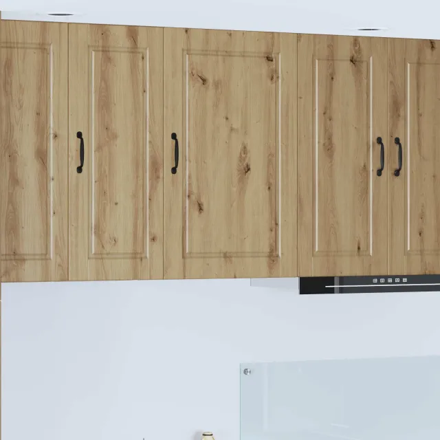 vidaXL Wandkast PORTO Artisanaal eiken 50 x 31 x 80 cm Bewerkt hout Bruin