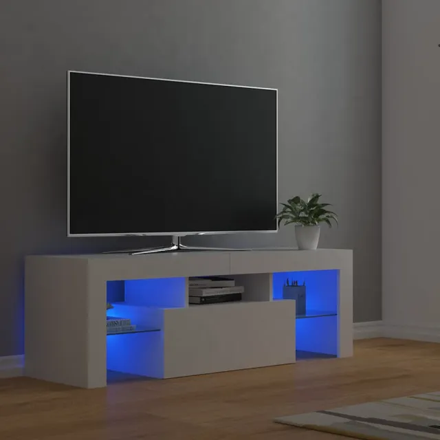 vidaXL Tv-meubel met LED-verlichting 120x35x40 cm wit, foto 2