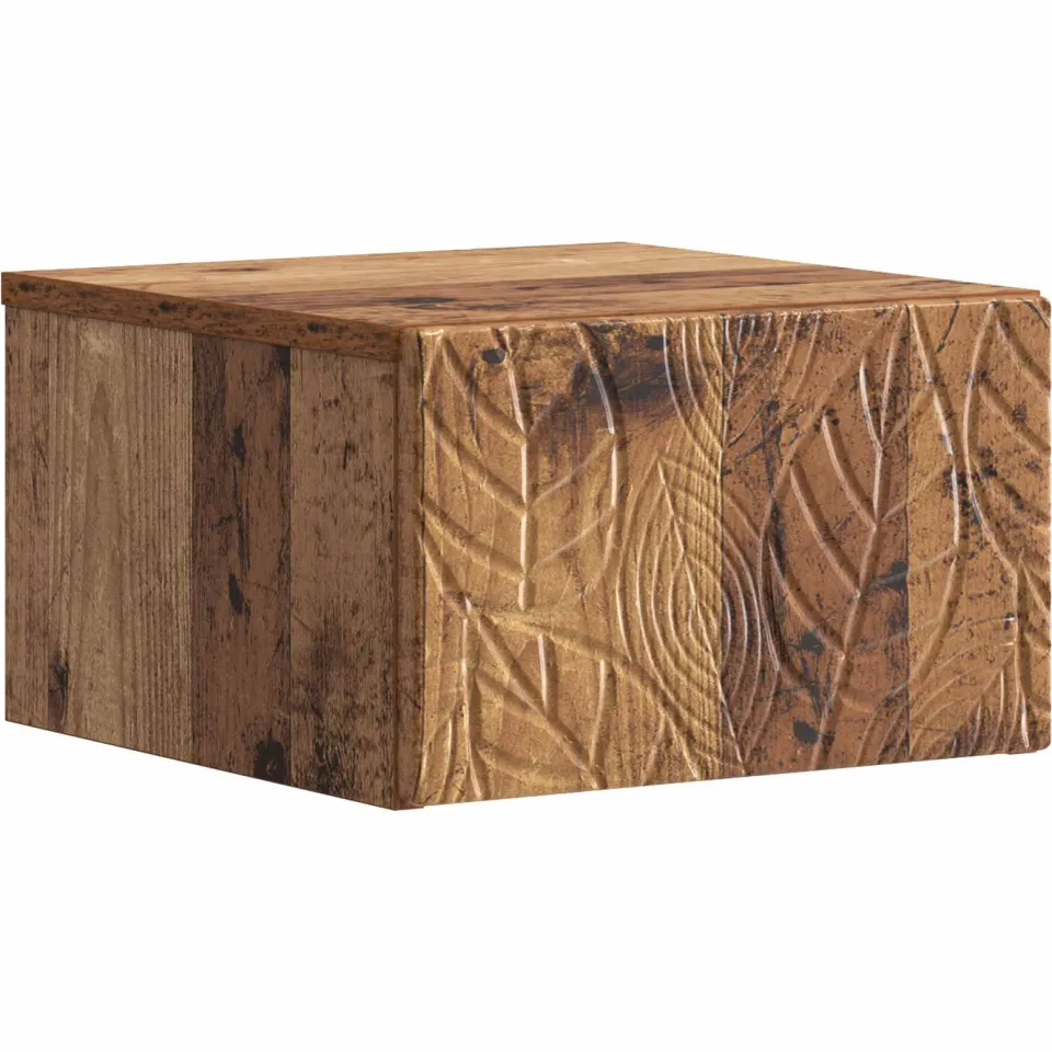 vidaXL Wandbeugel Bedkast 2 st Oud hout 49 x 34,5 x 20 cm Bewerkt hout bruin, foto 4