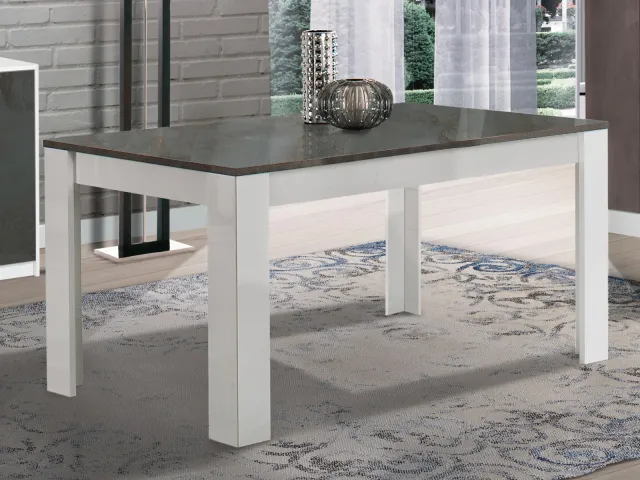 Mobistoxx Giardino rechthoekige eettafel 190 cm wit grafiet