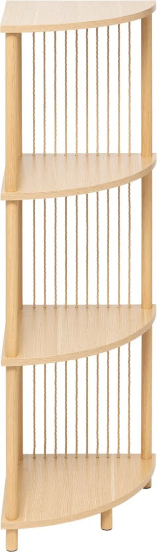 5 Five Simply Smart 5Five Kord Hoekboekenrek 4 niveau's - 34x34x110cm - Beige