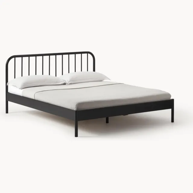 Westwing Collection Metalen bed Sanna zwart