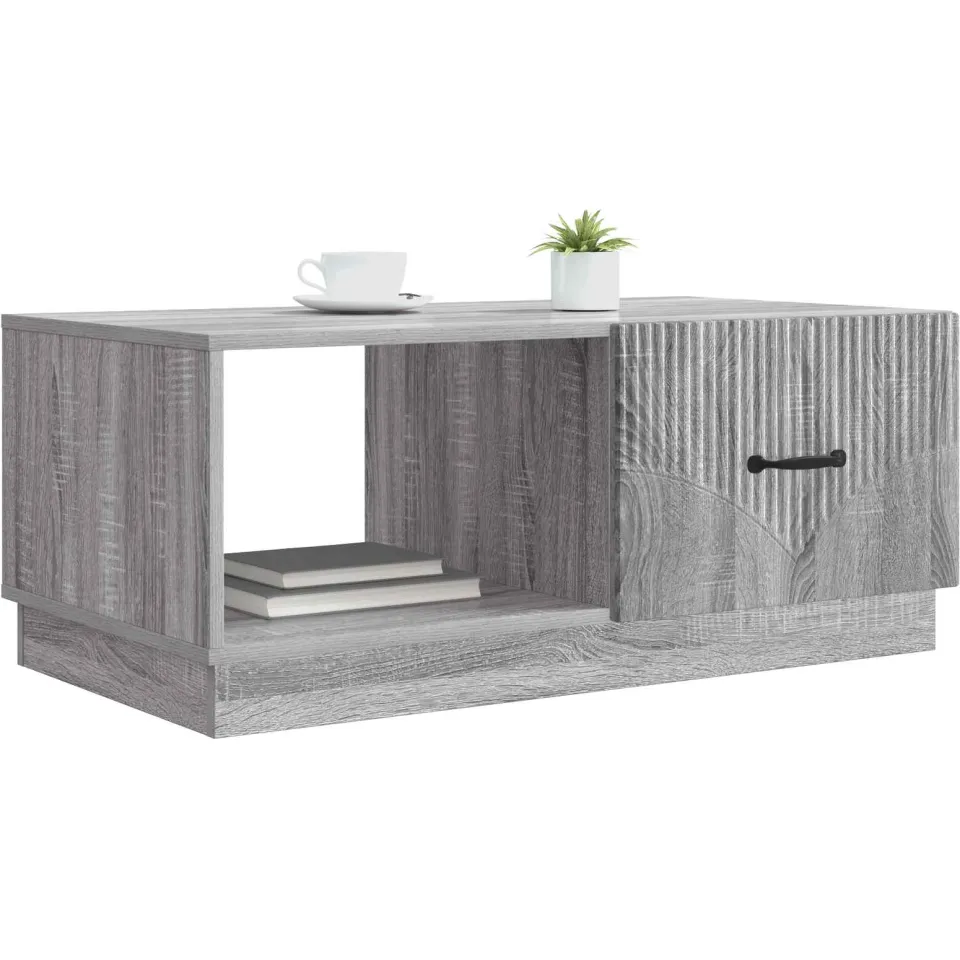 vidaXL Salontafel Grijs sonoma 90 x 50 x 37 cm Bewerkt hout, foto 2