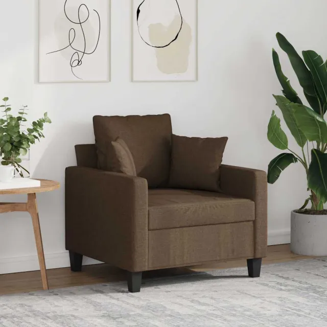 vidaXL Fauteuil 60 cm stof bruin