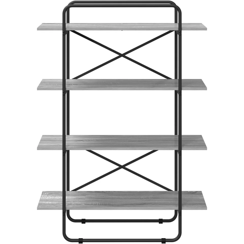 vidaXL Boekenrek 4-laags 100 x 35 x 140 cm PB Grijs Sonoma