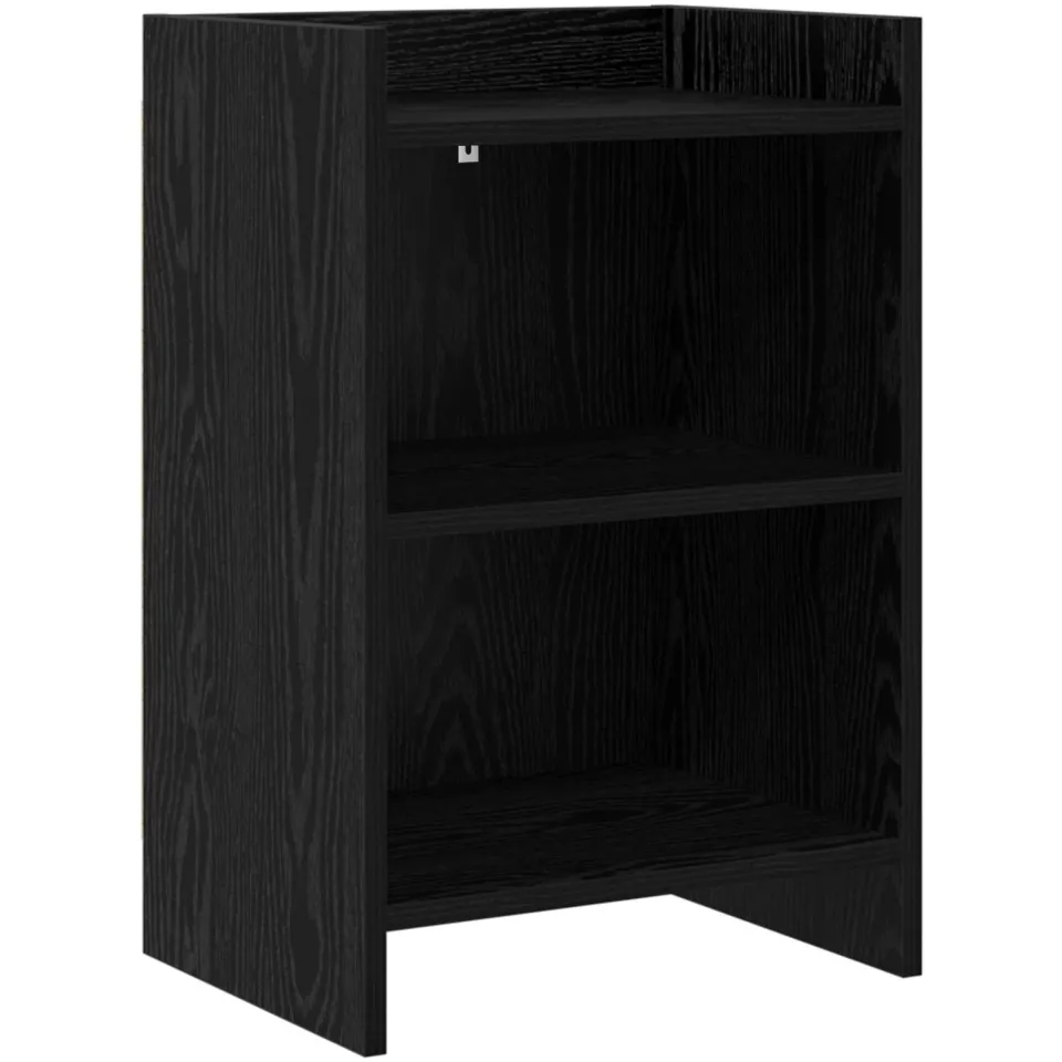 vidaXL Nachtkastjes Zwart eiken 40 x 30 x 60 cm Bewerkt hout