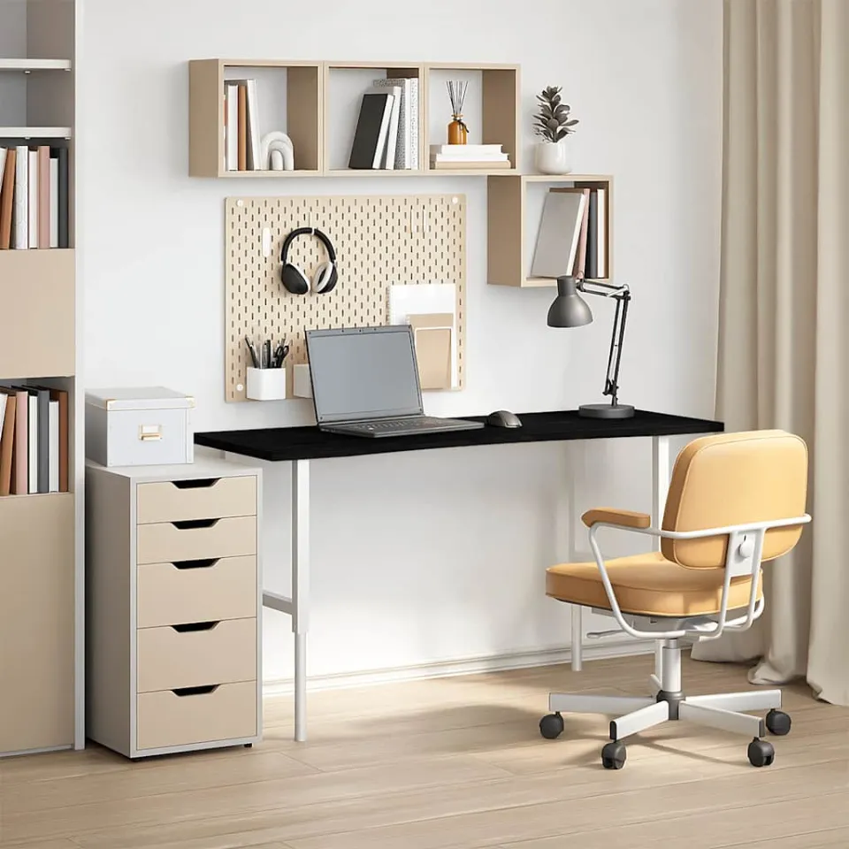 vidaXL Bureaublad rechthoekig 140x60x2,5 cm eikenhout donkerbruin