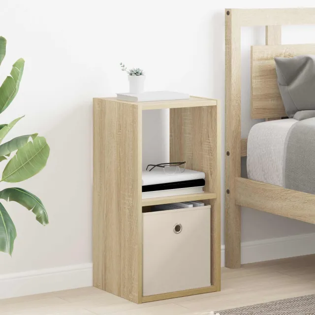 vidaXL Nachtkastje Sonoma Eiken 30,5 x 27 x 59,5 cm Bewerkt hout, foto 2