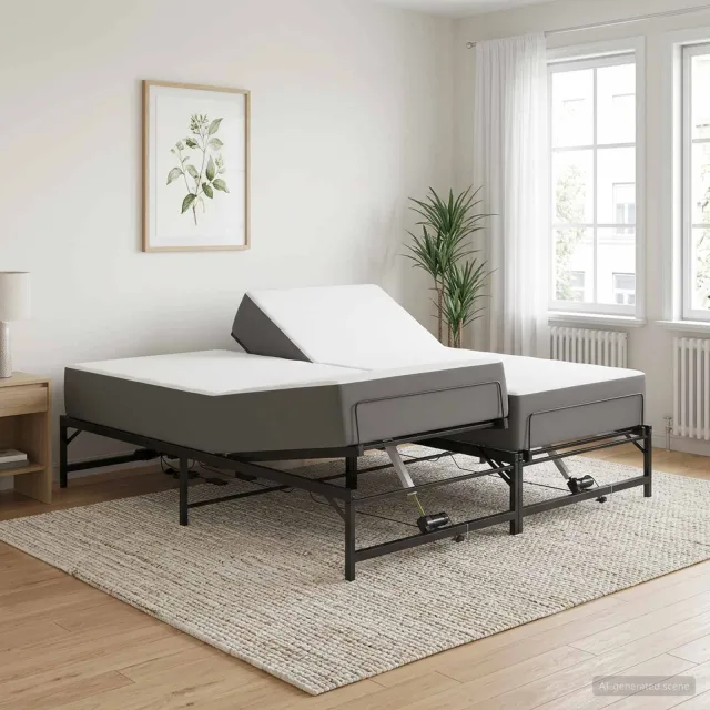 vidaXL Elektrisch Verstelbaar Bedframe Zwart 96 x 200 cm Staal