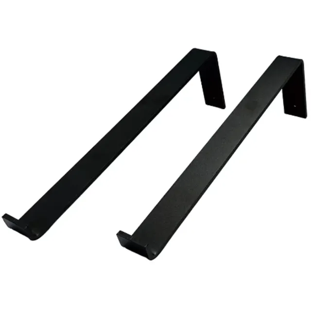 Wovar Plankdrager Zwart Industrieel Staand 15 x 40 cm | Set 2 Stuks ZwartZwart