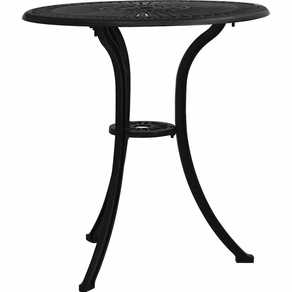 vidaXL Tuintafel 62x62x65 cm gietaluminium zwart, foto 2