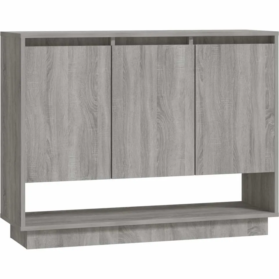 vidaXL Dressoir 97x31x75 cm bewerkt hout grijs sonoma eikenkleurig