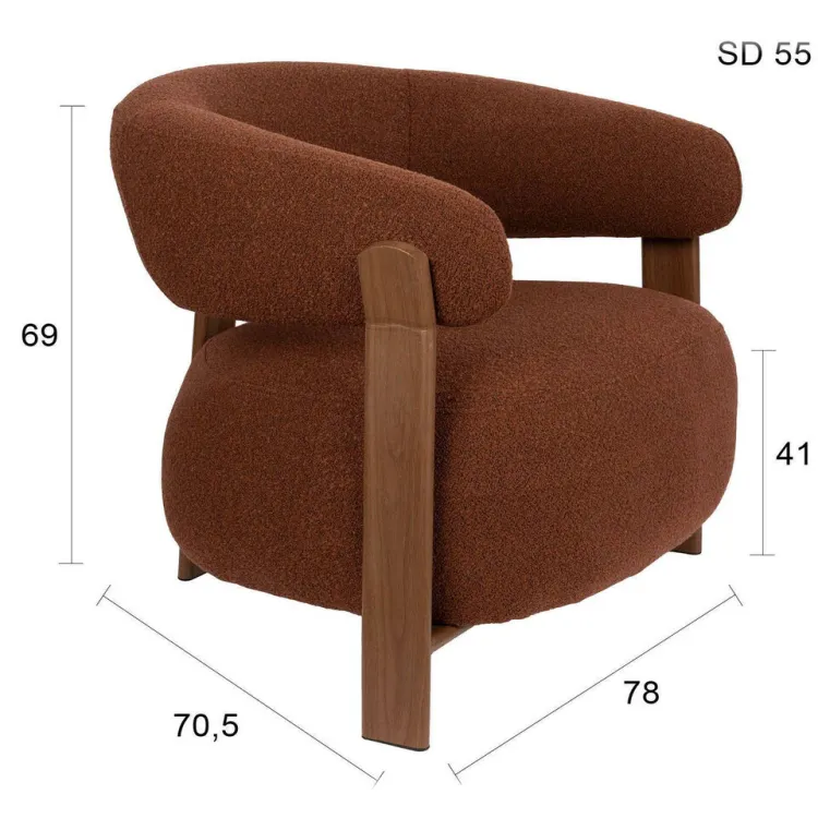 Housecraft Living Robyn Fauteuil Bruin, foto 5