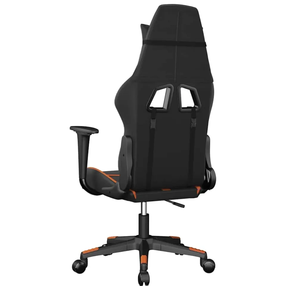 vidaXL Gamestoel kunstleer zwart en oranje, foto 4