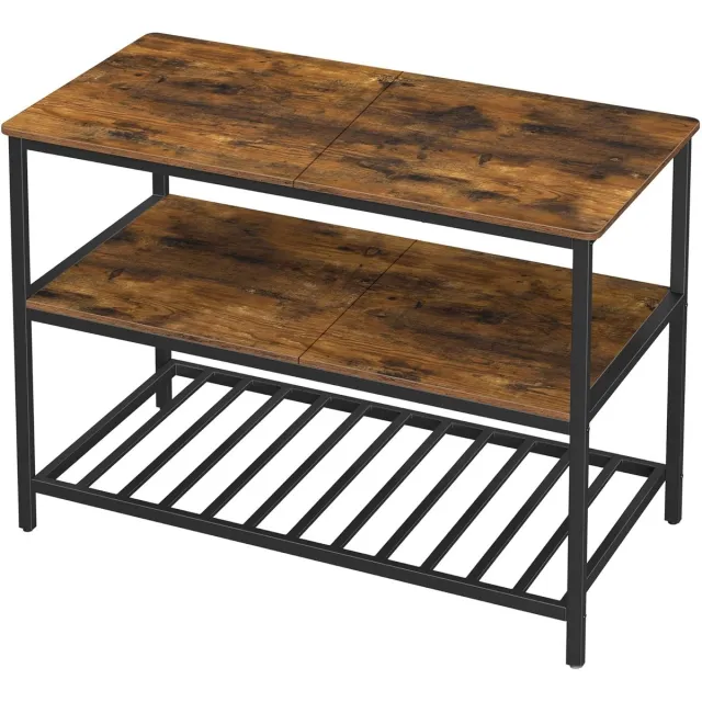 Hoppa! Keukeneiland | Bruin / Zwart - Staal - 120x52x90 cm (BxDxH)