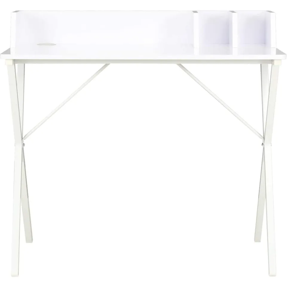 vidaXL Bureau 80x50x84 cm wit, foto 2