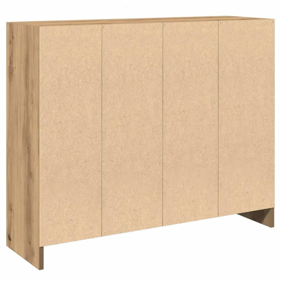 vidaXL Dressoir 91x28x75 cm bewerkt hout artisanaal eikenkleur, foto 4