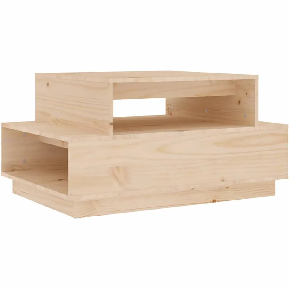vidaXL Salontafel 80x55x40,5 cm massief grenenhout bruin