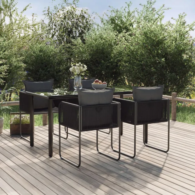 vidaXL 5-delige Tuinset zwart, foto 2