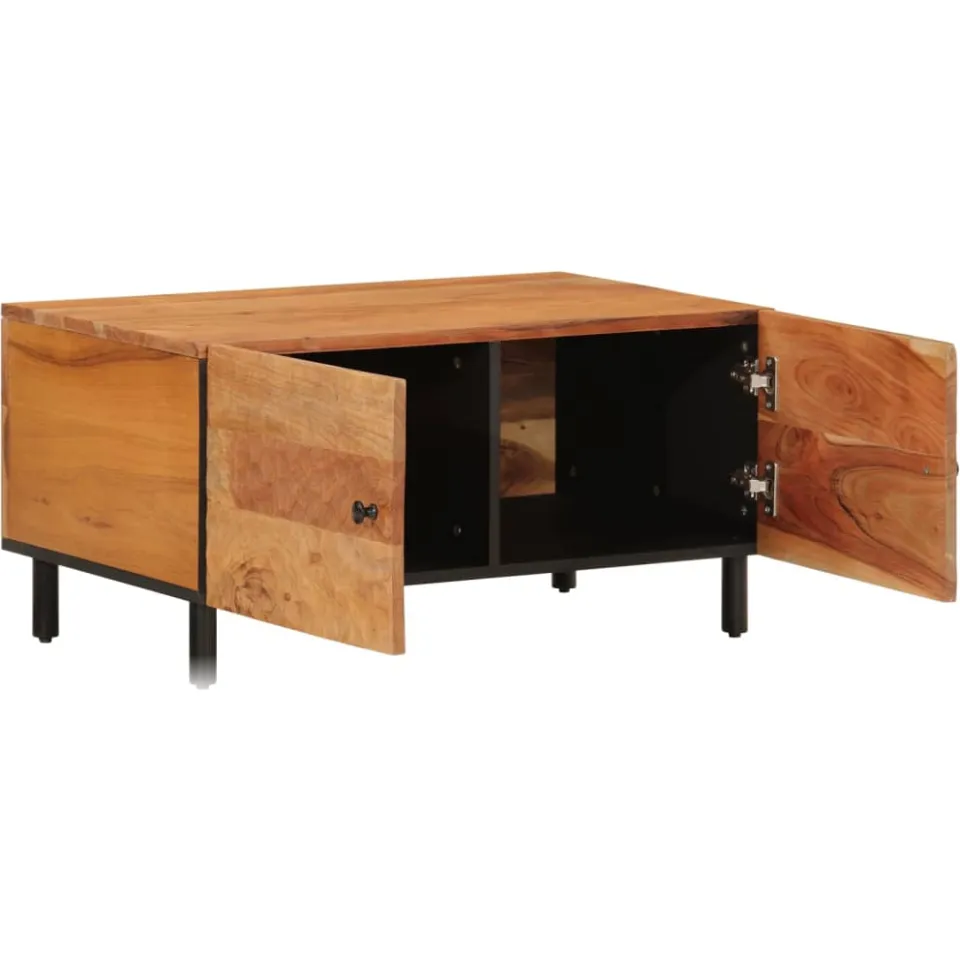 vidaXL Salontafel 80x50x40 cm massief acaciahout bruin, foto 4