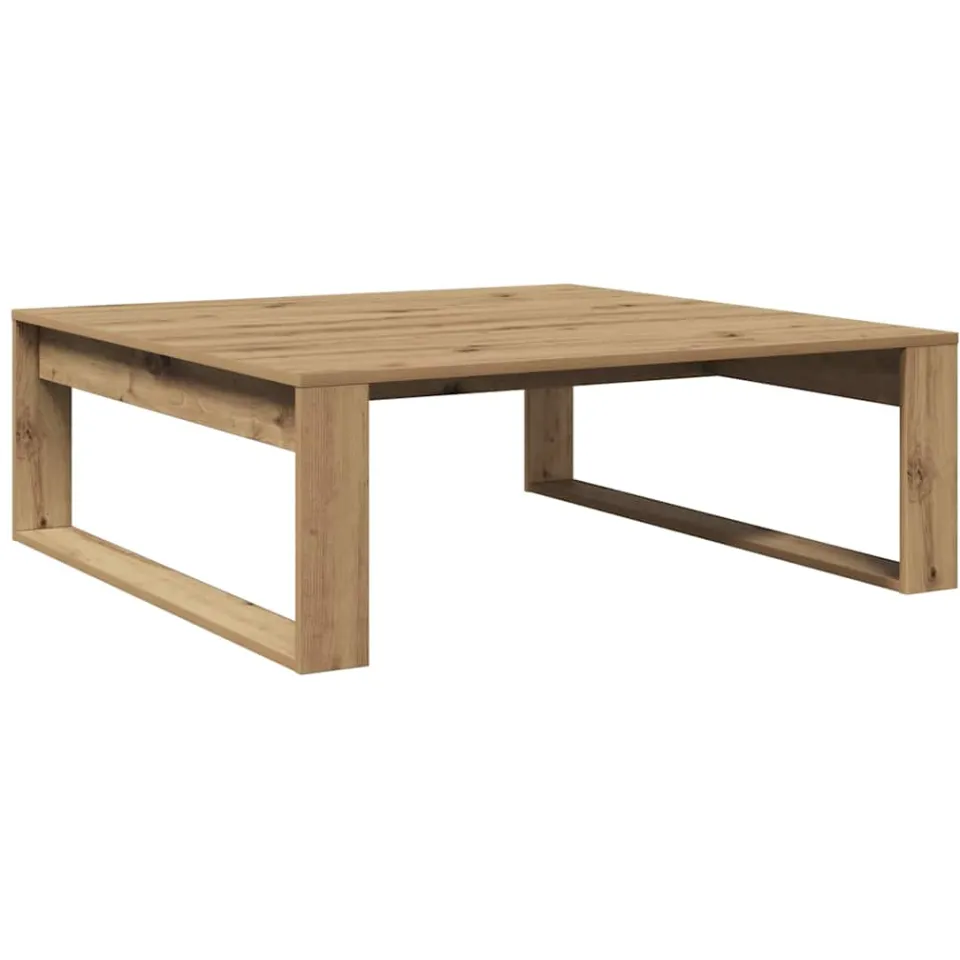 vidaXL Salontafel 100x100x35 cm bewerkt hout artisanaal eikenkleurig, foto 3