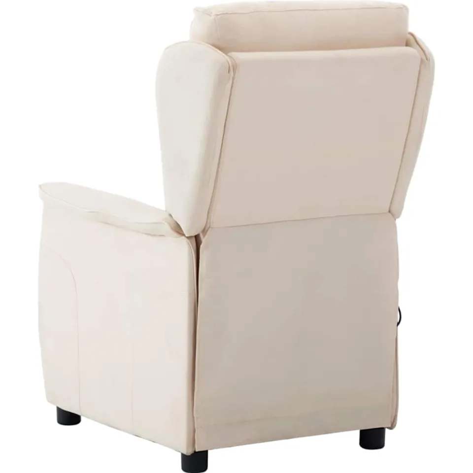 vidaXL Massagestoel Crème 93.5 x 67.5 x 101.5 cm Stof, foto 3