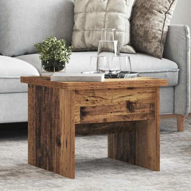 vidaXL Salontafel Oud Hout 55 x 54,5 x 45 cm Bewerkt hout bruin, foto 2