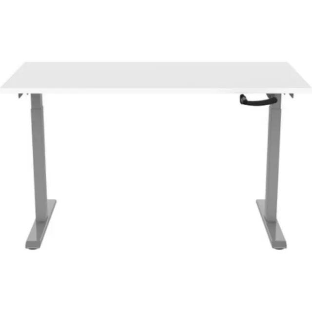 Game Hero Office Hero® Cosmic Slinger- Zit sta bureau in hoogte verstelbaar grijs frame - Game bureau - Computertafel - Werktafel - 160x80 - Wit