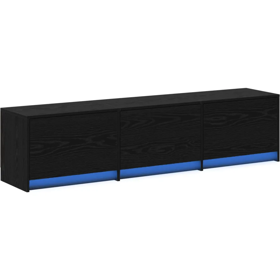 vidaXL TV-kast Zwart Eiken Bewerkt hout, foto 3