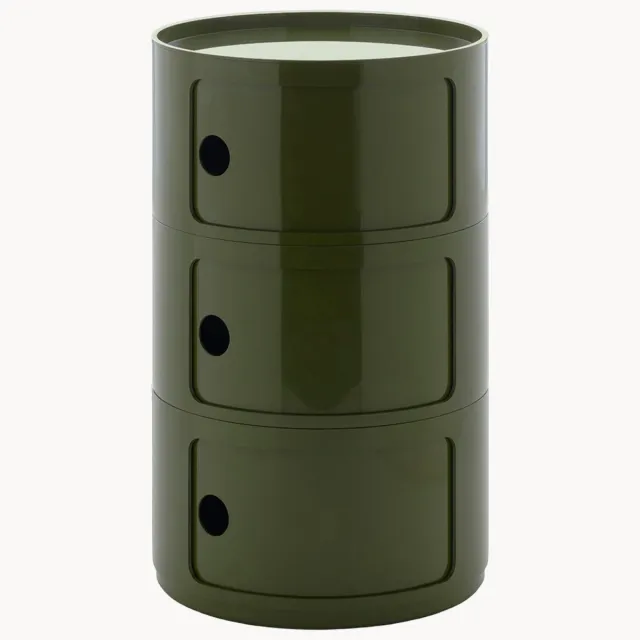 Kartell Design container Componibili, 3 modules, H 70 cm Groen