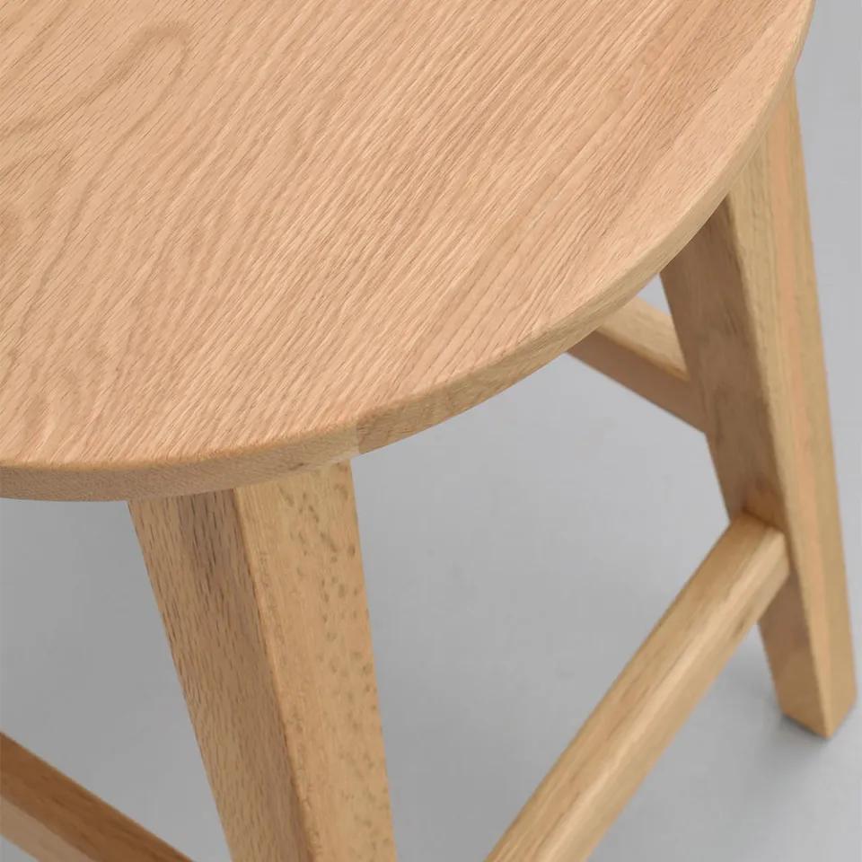 Rowico Home Austin houten barkruk naturel - 65 cm - set van 2, foto 4