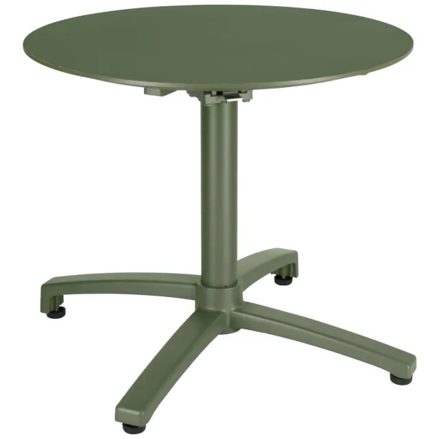 Vega Aluminium loungetafel voor buiten Taipa rond; 60x50 cm (ØxH); Tafelblad olijf, frame olijf; rond