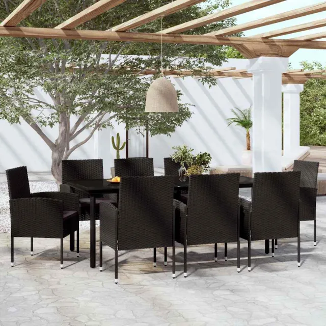 vidaXL 9-delige Tuinset zwart, foto 2