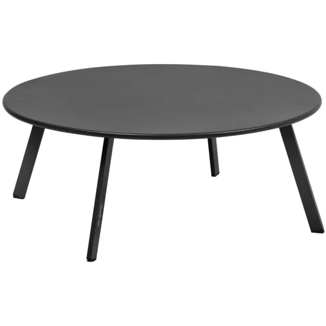 Hespéride Ronde bijzettafel van staal voor in de tuin SAONA Gris graphite