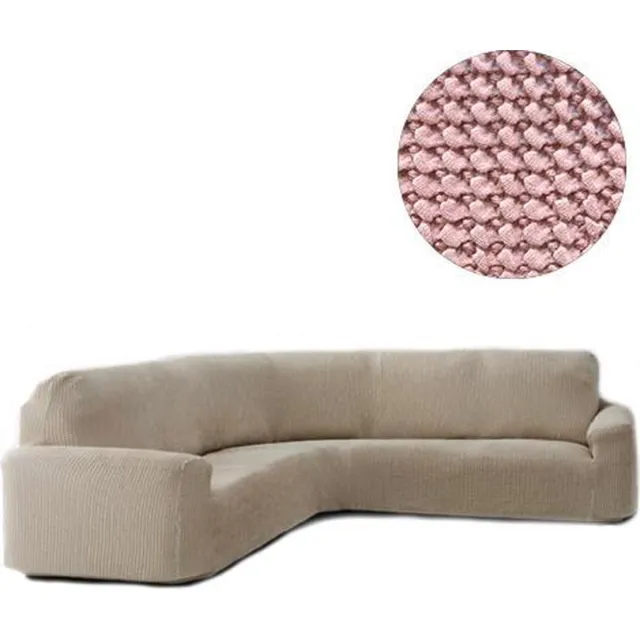 Belmarti Bankhoes Milos ronde hoekbank - 360-540cm breed - Roze