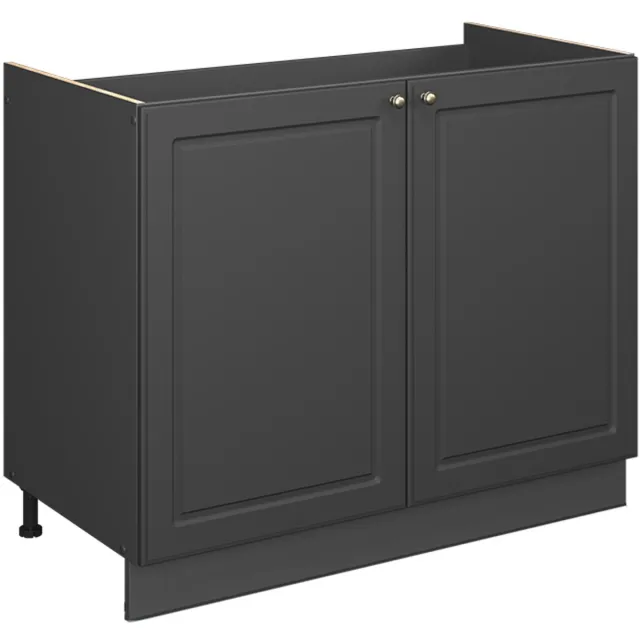 Vicco Wastafelkast Fame-Line, Anthrazit-Gold Landhaus/Antraciet, 100 cm zonder werkblad Anthrazit-Gold landelijk/Antraciet